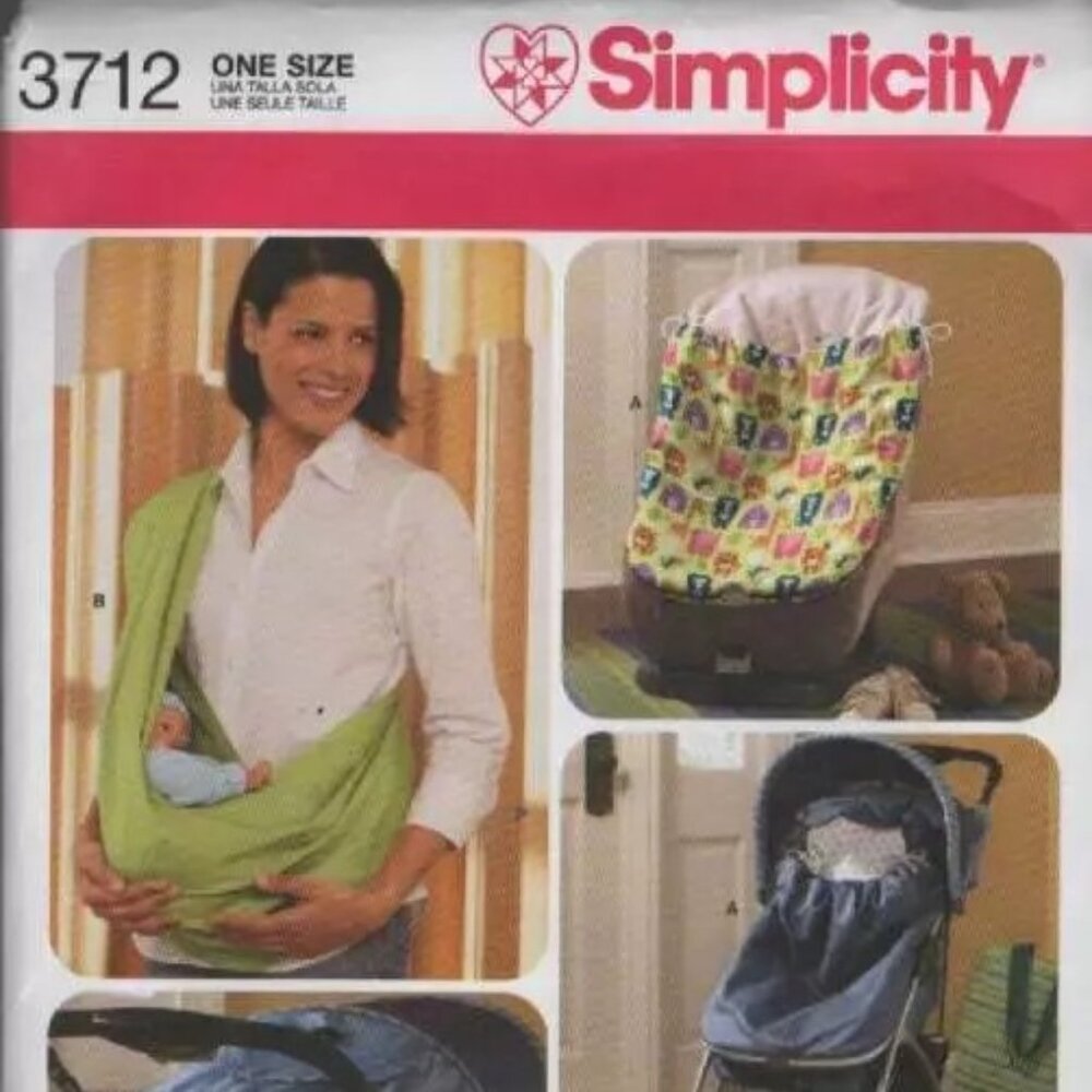 Simplicity 3712 Baby Sling, Car Seat, and Stoller Cover Sewing Pattern